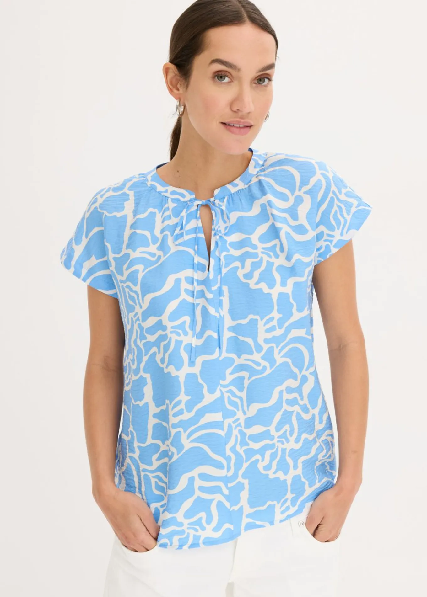 Blusa de túnica estampada