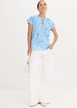 Blusa de túnica estampada