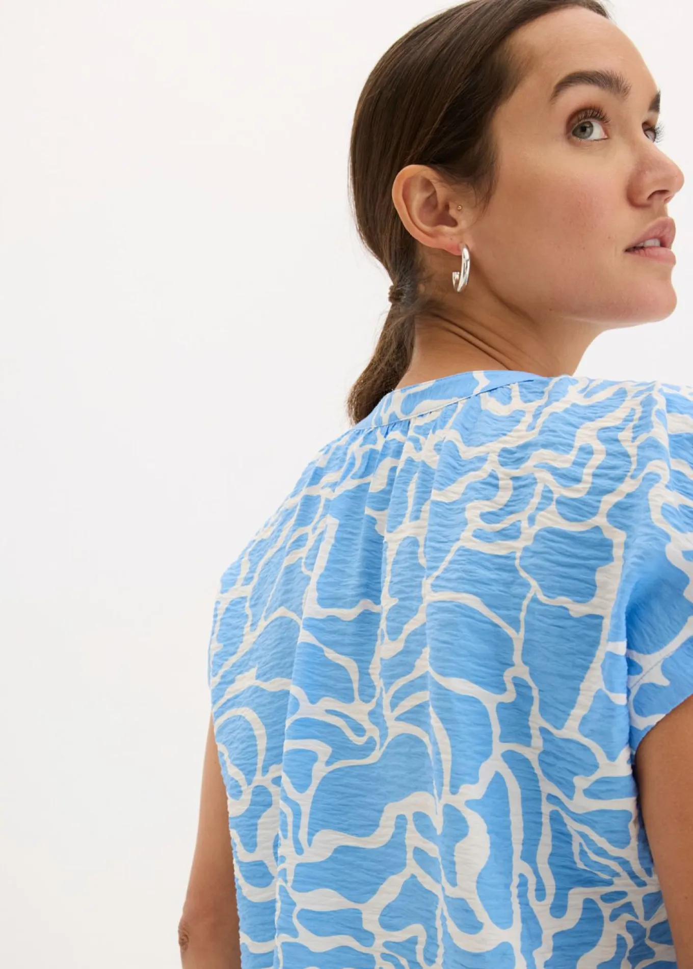 Blusa de túnica estampada