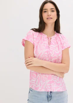 Blusa de túnica estampada
