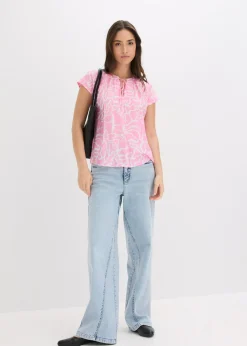 Blusa de túnica estampada