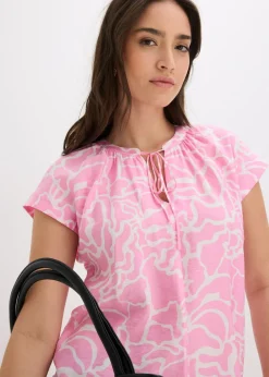 Blusa de túnica estampada