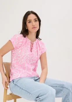 Blusa de túnica estampada
