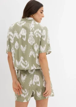 Blusa de viscosa con estampado étnico