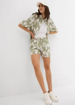 Blusa de viscosa con estampado étnico