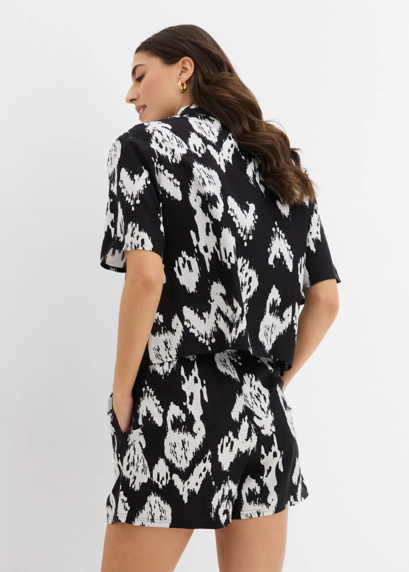 Blusa de viscosa con estampado étnico