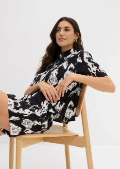 Blusa de viscosa con estampado étnico