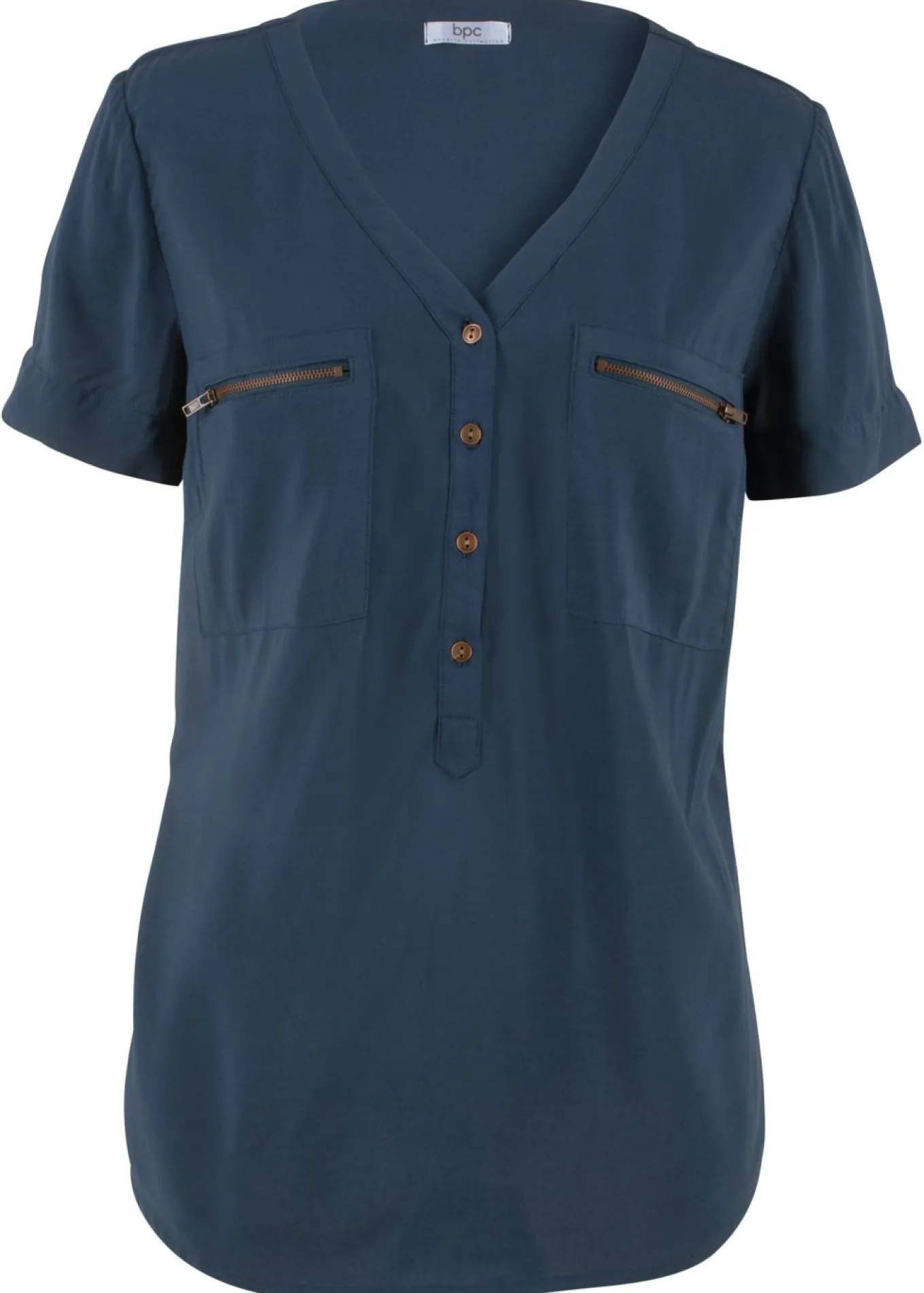 Blusa de viscosa con manga corta