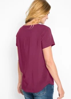 Blusa de viscosa con manga corta