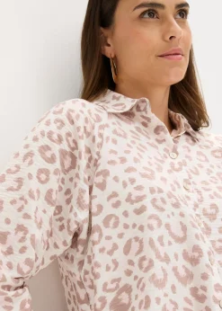 Blusa de viscosa con mangas tipo murciélago