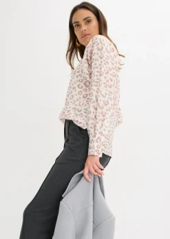Blusa de viscosa con mangas tipo murciélago