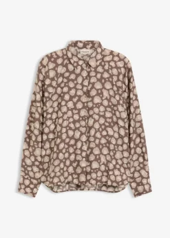Blusa de viscosa con mangas tipo murciélago