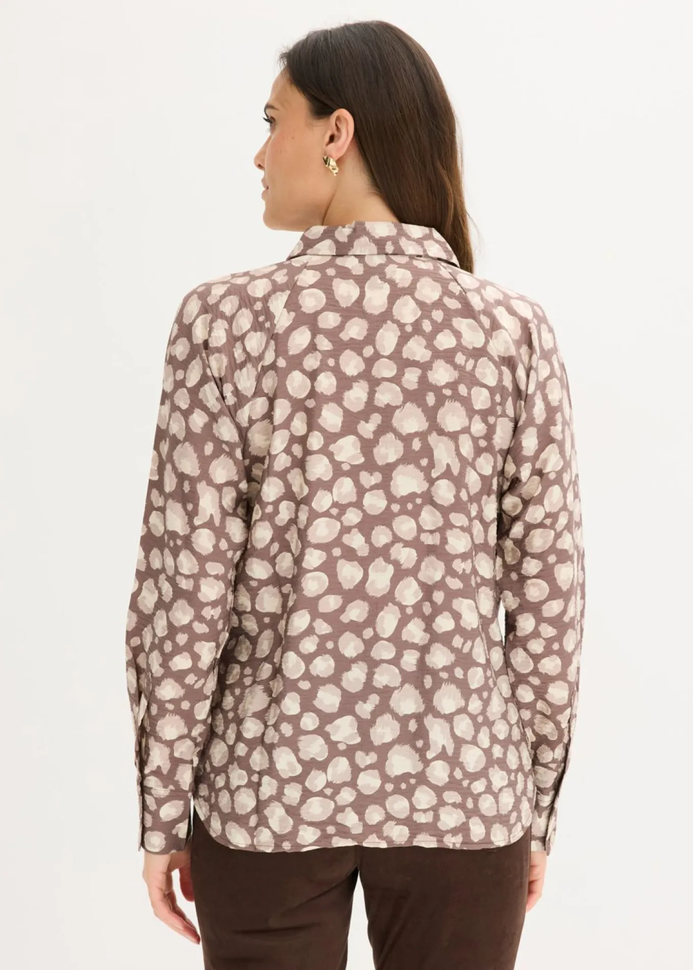 Blusa de viscosa con mangas tipo murciélago
