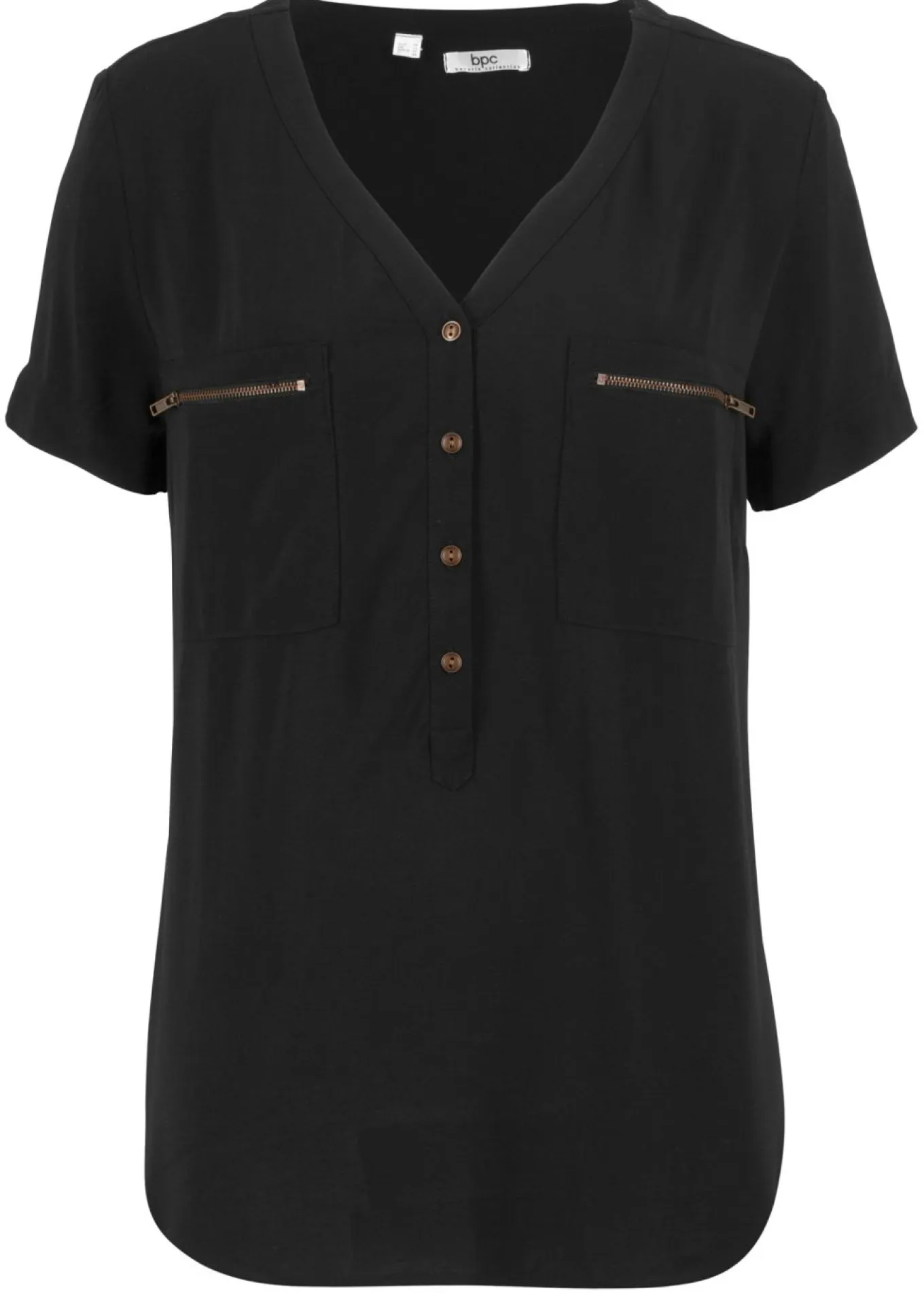 Blusa de viscosa con manga corta