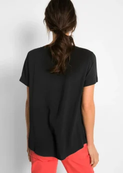 Blusa de viscosa con manga corta