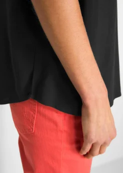 Blusa de viscosa con manga corta