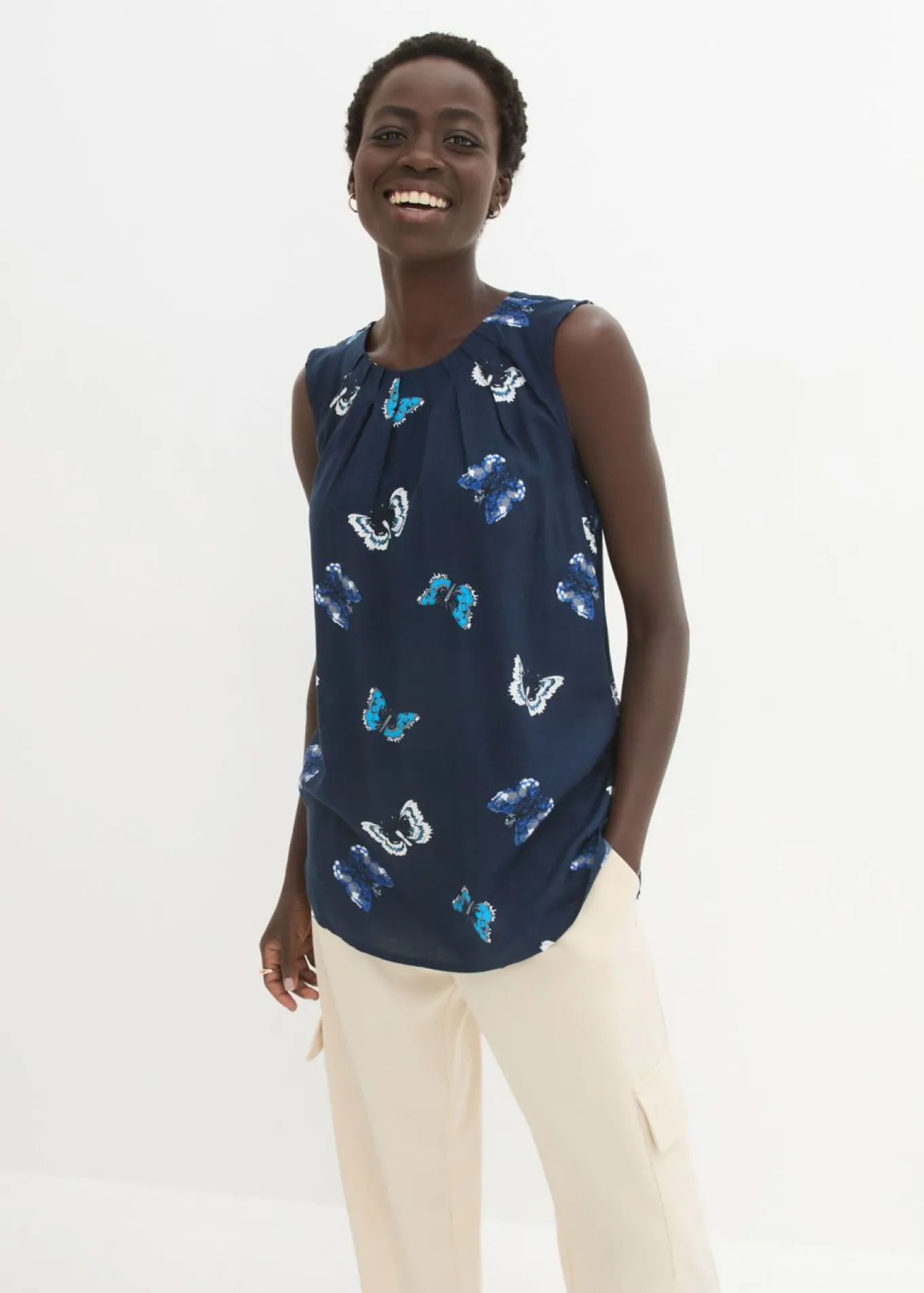 Blusa de viscosa fluida