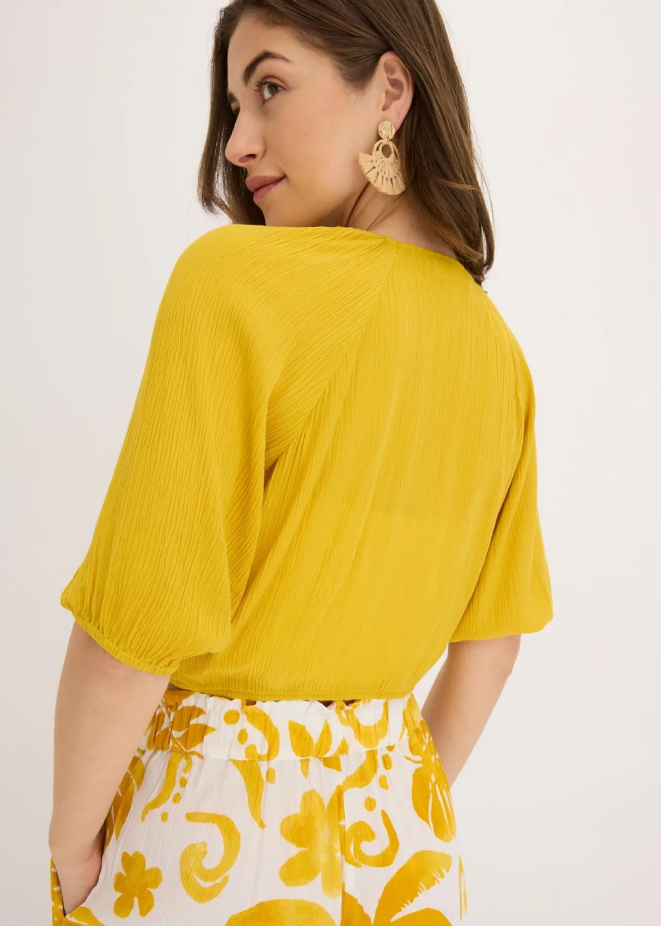 Blusa de viscosa fluida