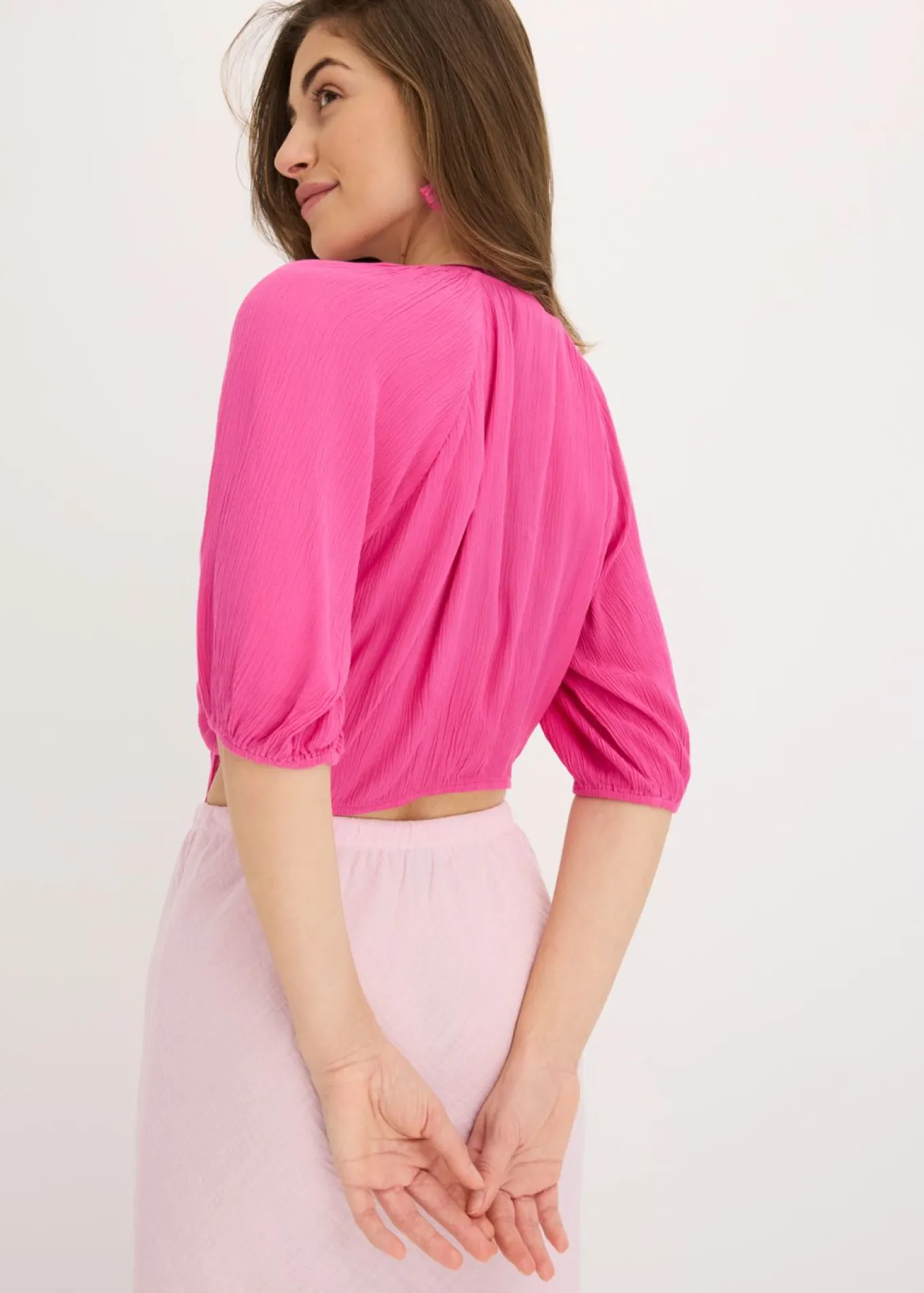 Blusa de viscosa fluida