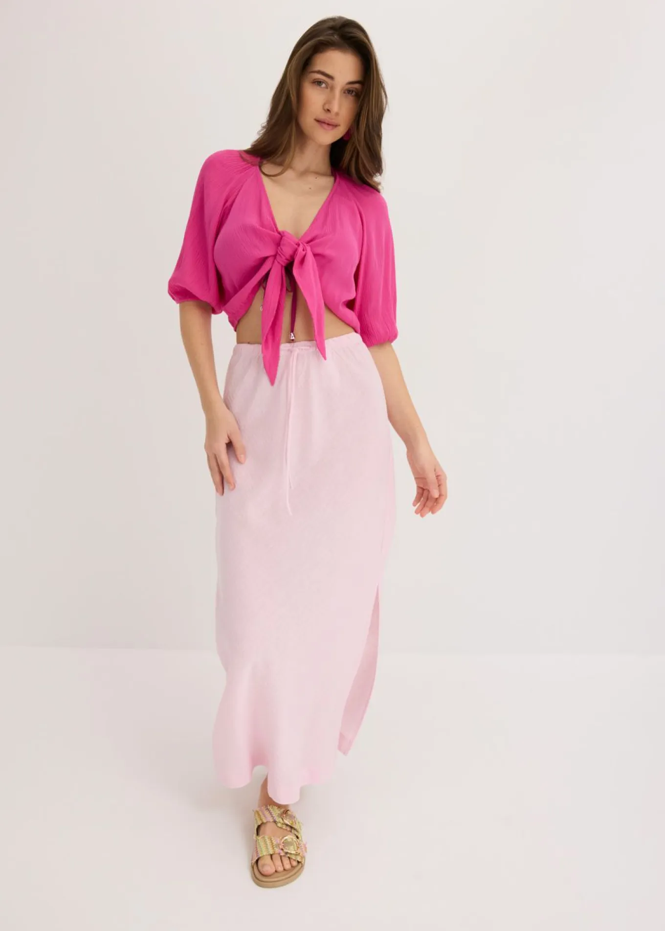 Blusa de viscosa fluida