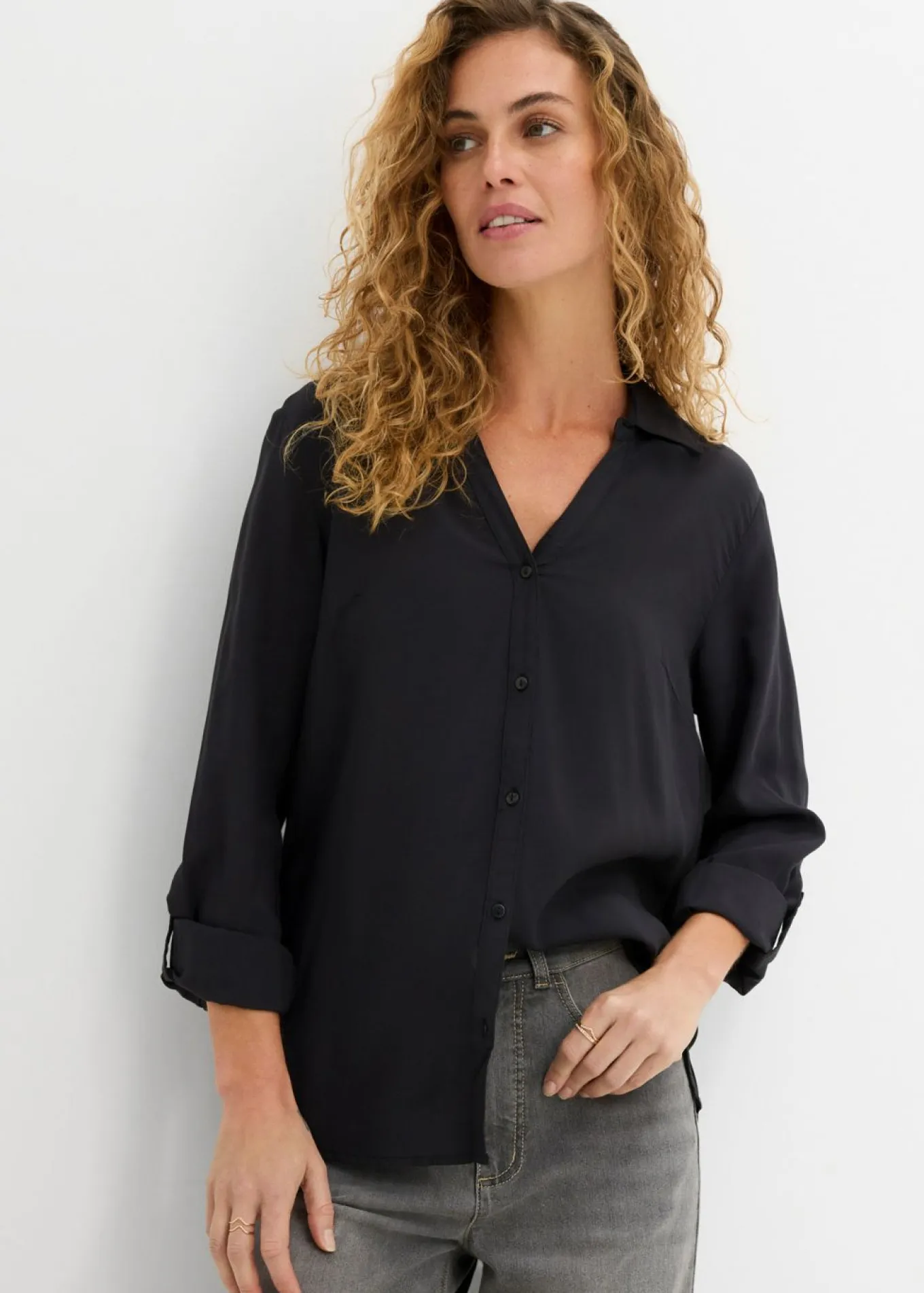 Blusa de viscosa fluida