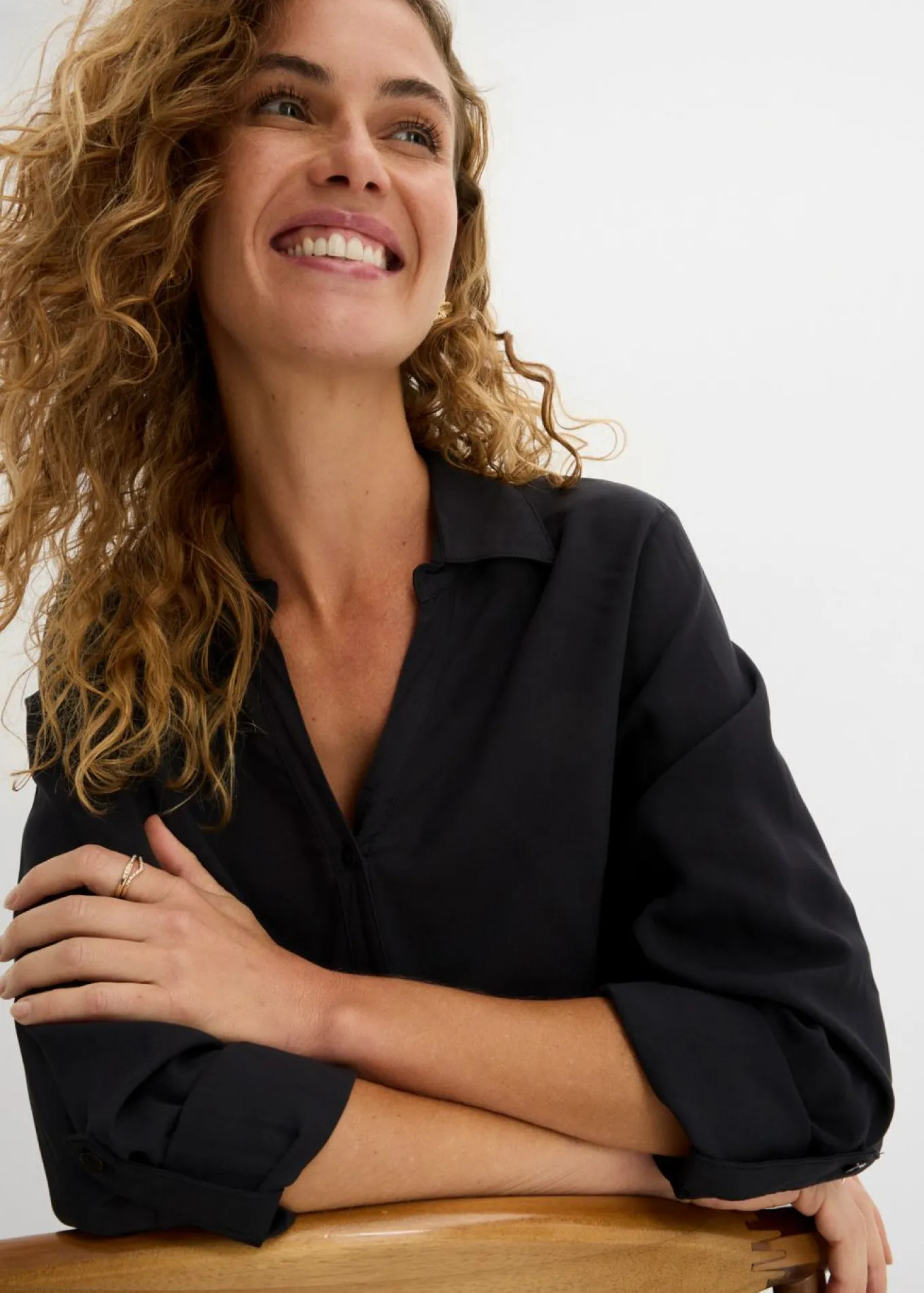 Blusa de viscosa fluida