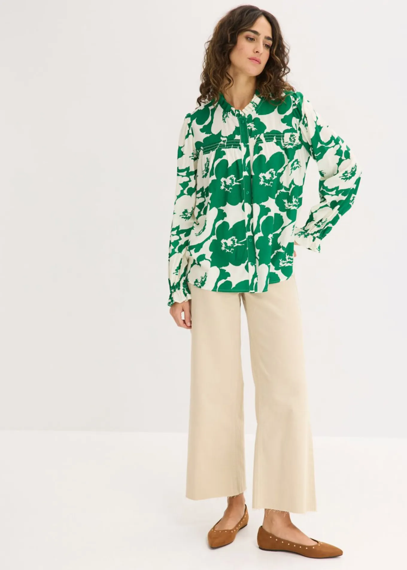 Blusa de viscosa fluida