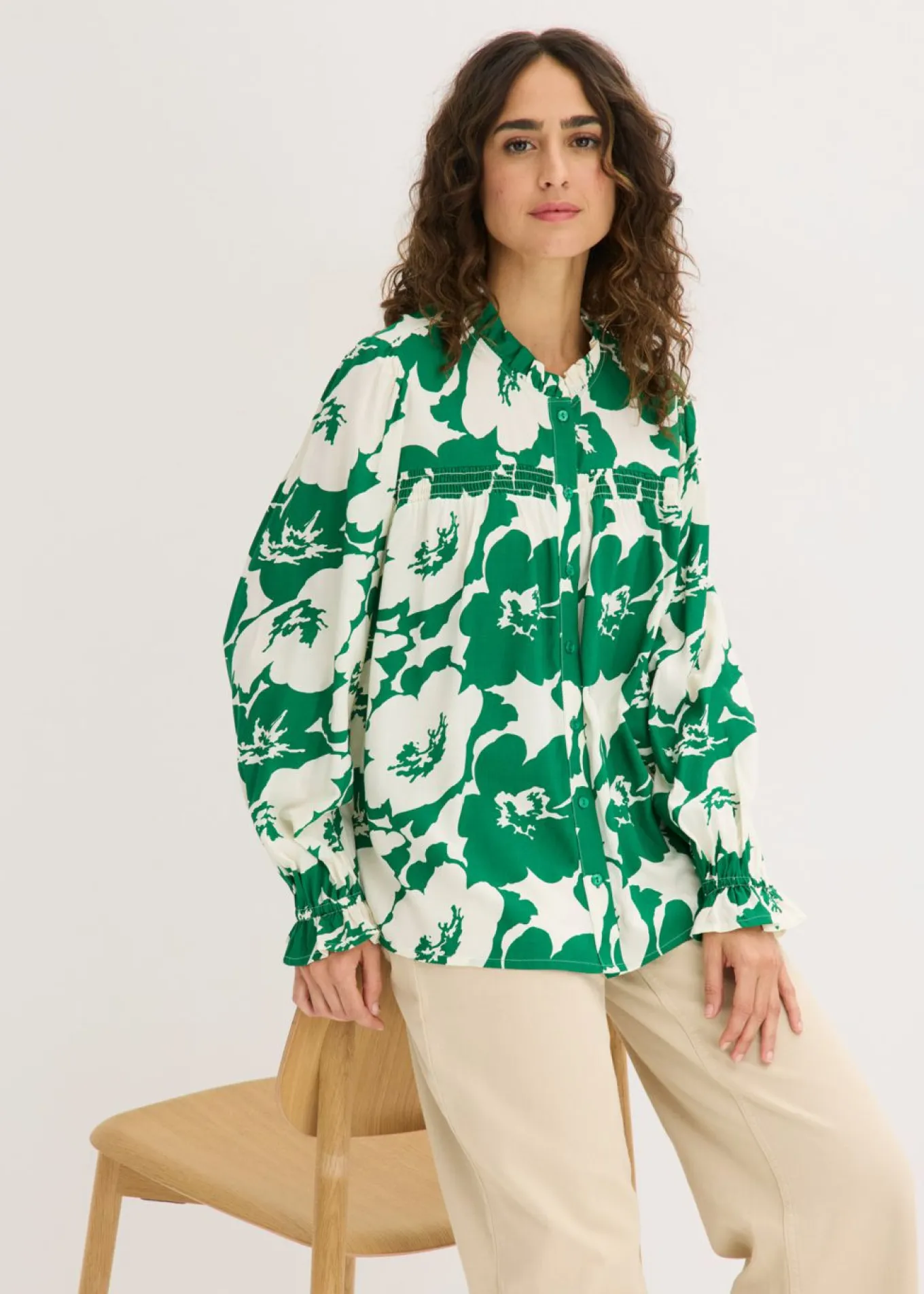 Blusa de viscosa fluida