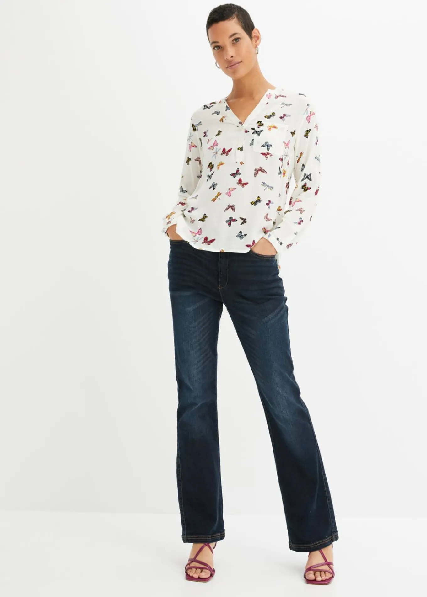 Blusa de viscosa fluida