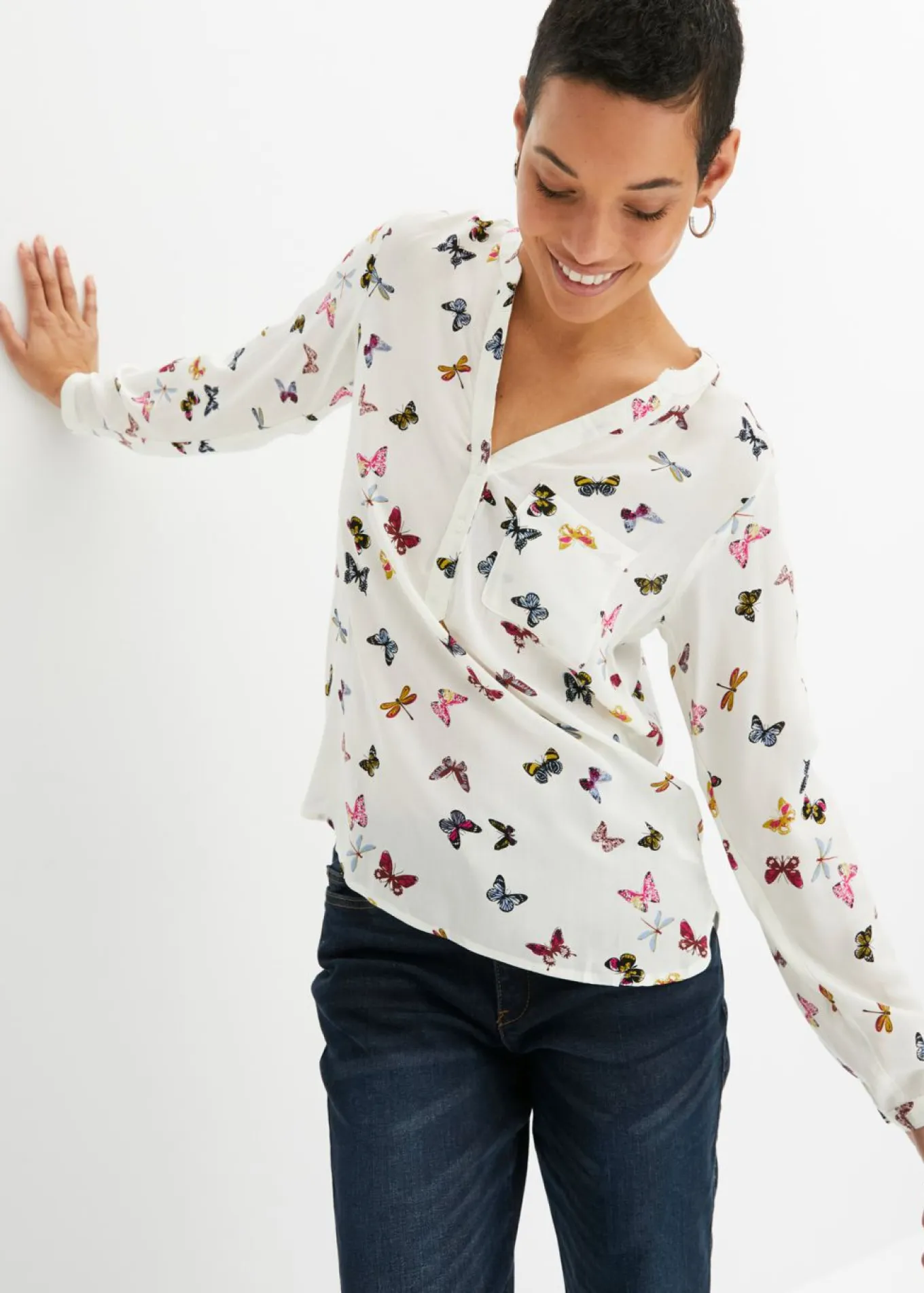 Blusa de viscosa fluida
