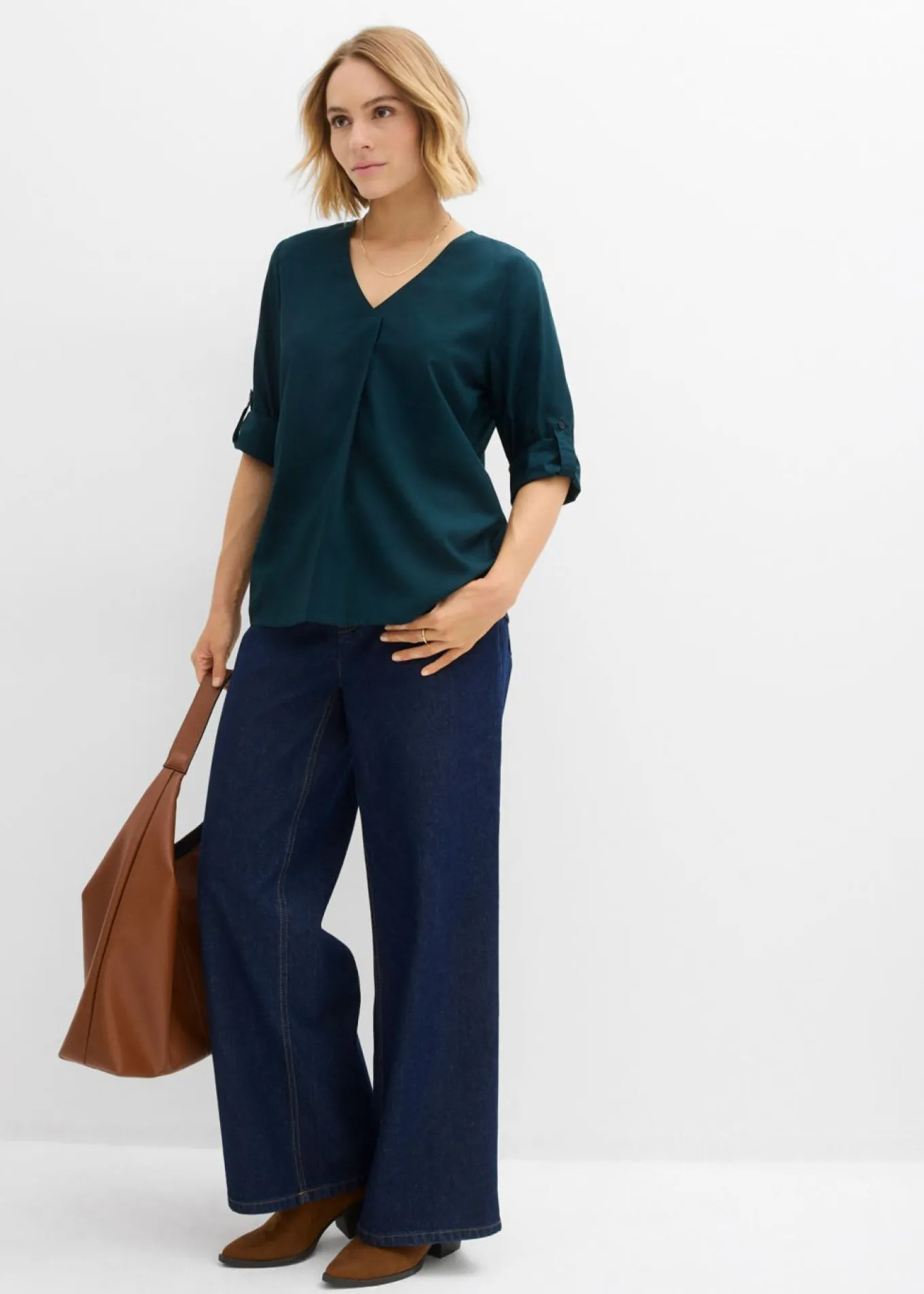Blusa de viscosa fluida