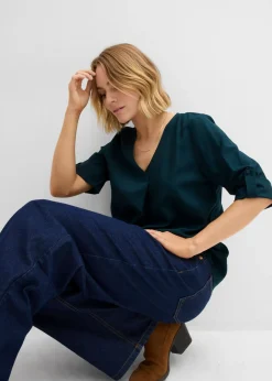 Blusa de viscosa fluida