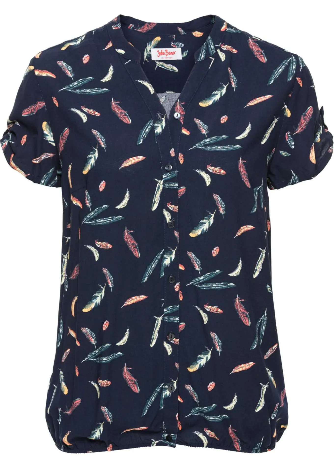 Blusa de viscosa fluida con manga corta