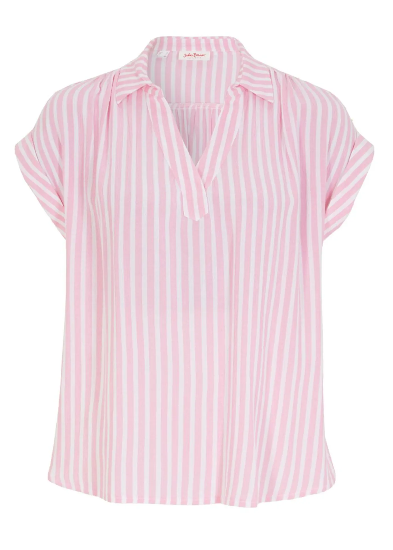 Blusa de viscosa fluida con manga corta