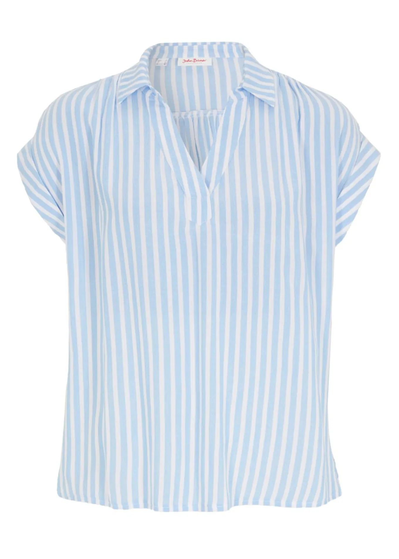 Blusa de viscosa fluida con manga corta