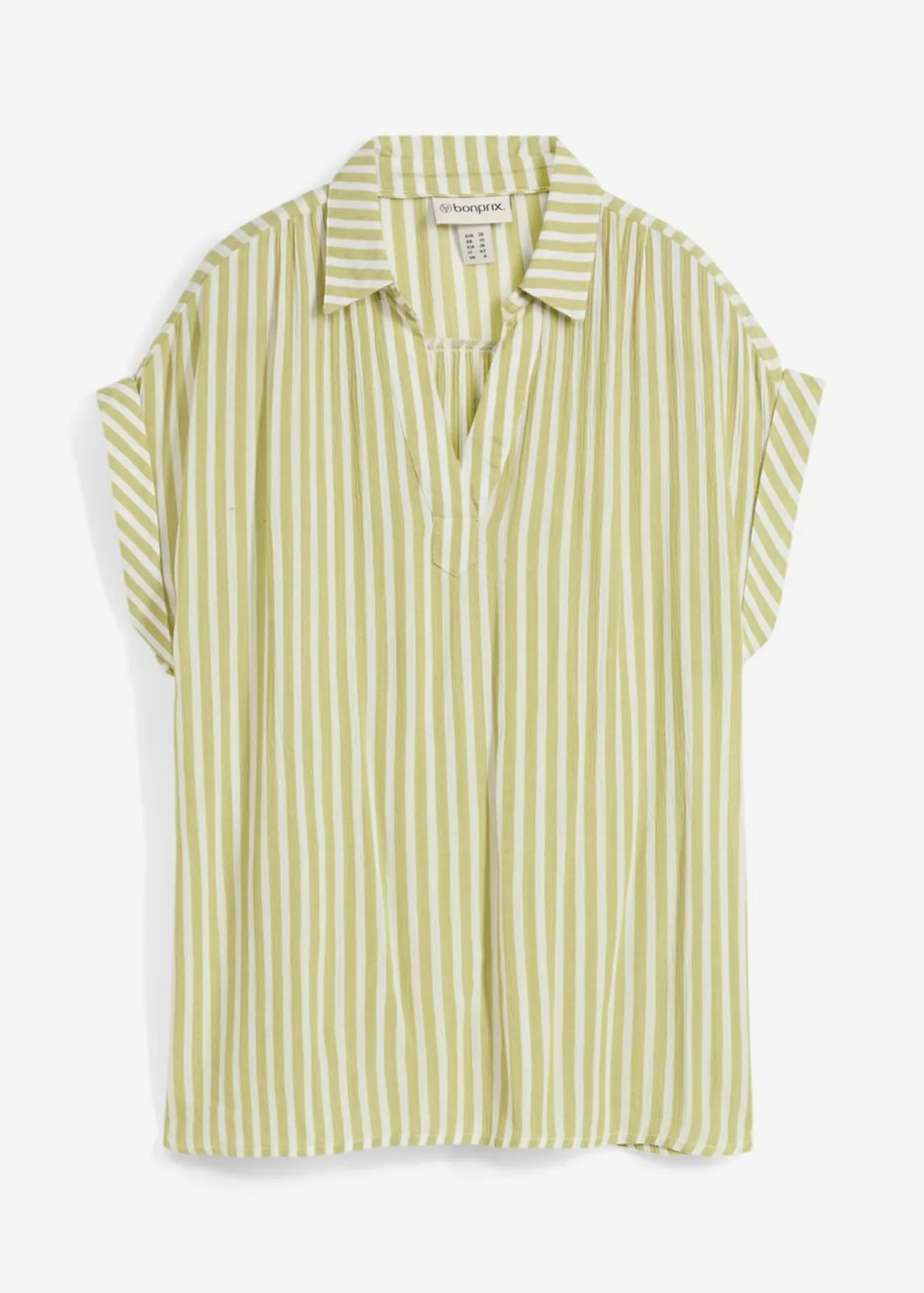 Blusa de viscosa fluida con manga corta