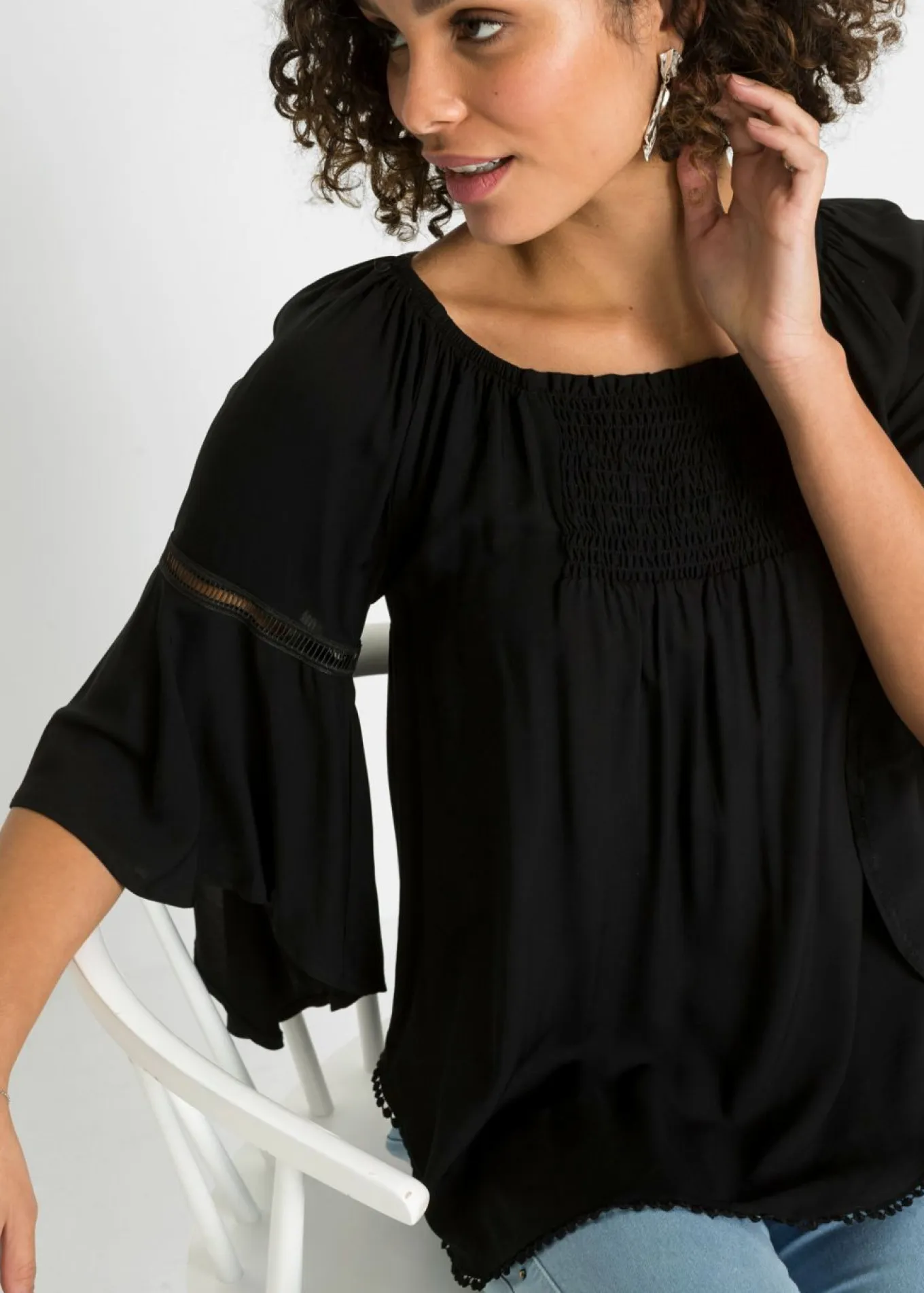 Blusa de viscosa pura