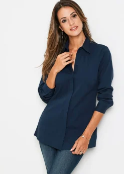 Blusa elástica larga
