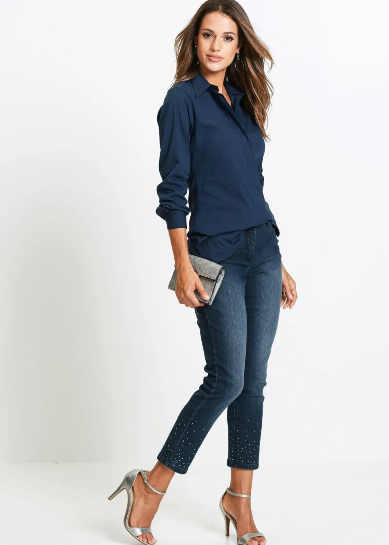 Blusa elástica larga