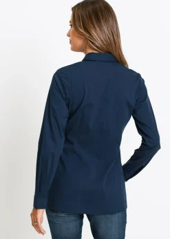 Blusa elástica larga