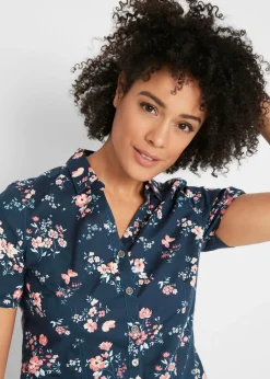Blusa estampada de manga corta