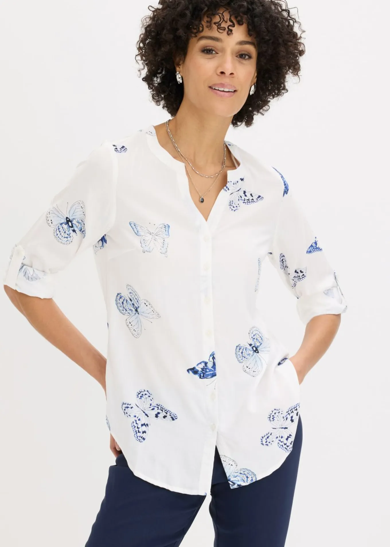 Blusa estampada de viscosa