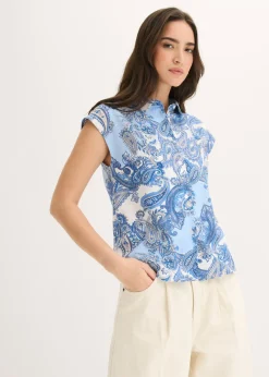 Blusa estampada de viscosa fluida