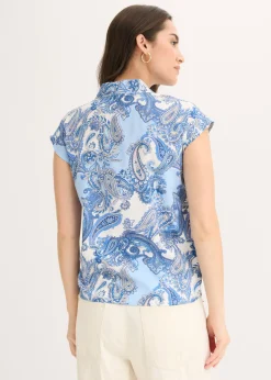 Blusa estampada de viscosa fluida