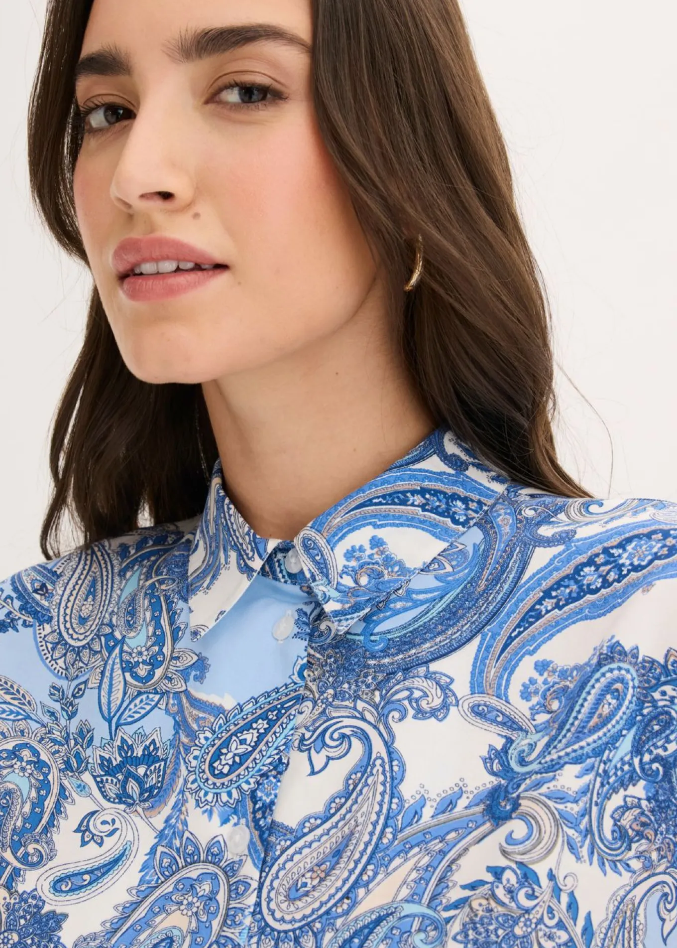 Blusa estampada de viscosa fluida