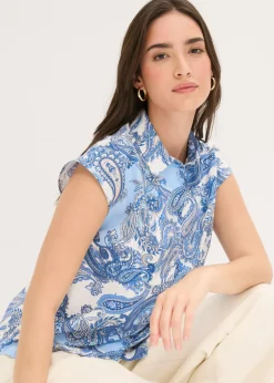 Blusa estampada de viscosa fluida