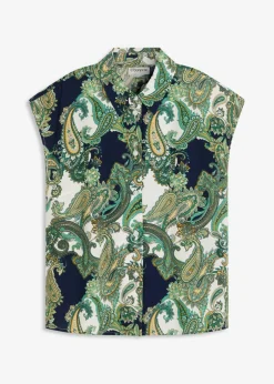 Blusa estampada de viscosa fluida