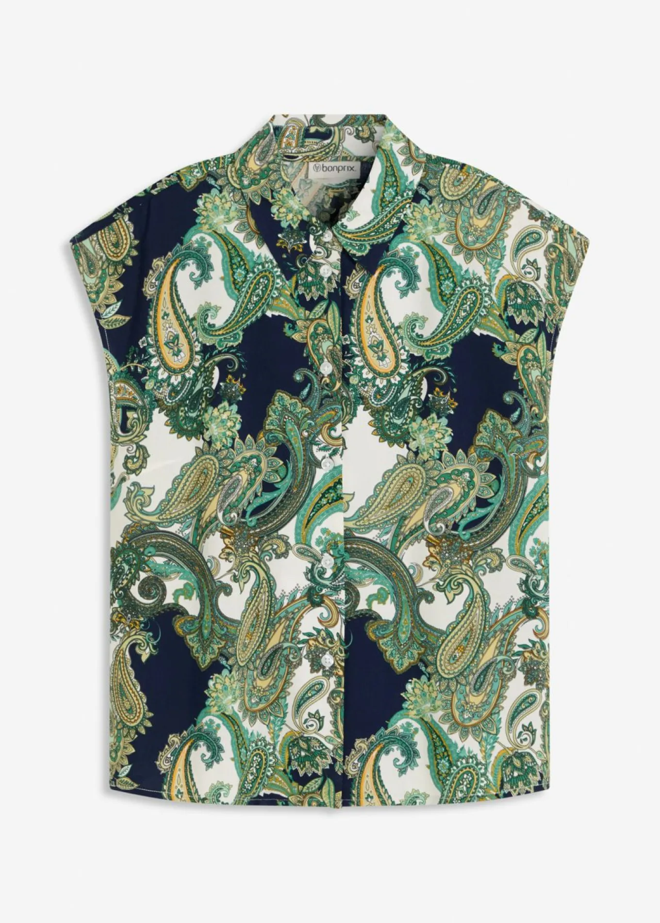 Blusa estampada de viscosa fluida