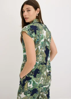 Blusa estampada de viscosa fluida