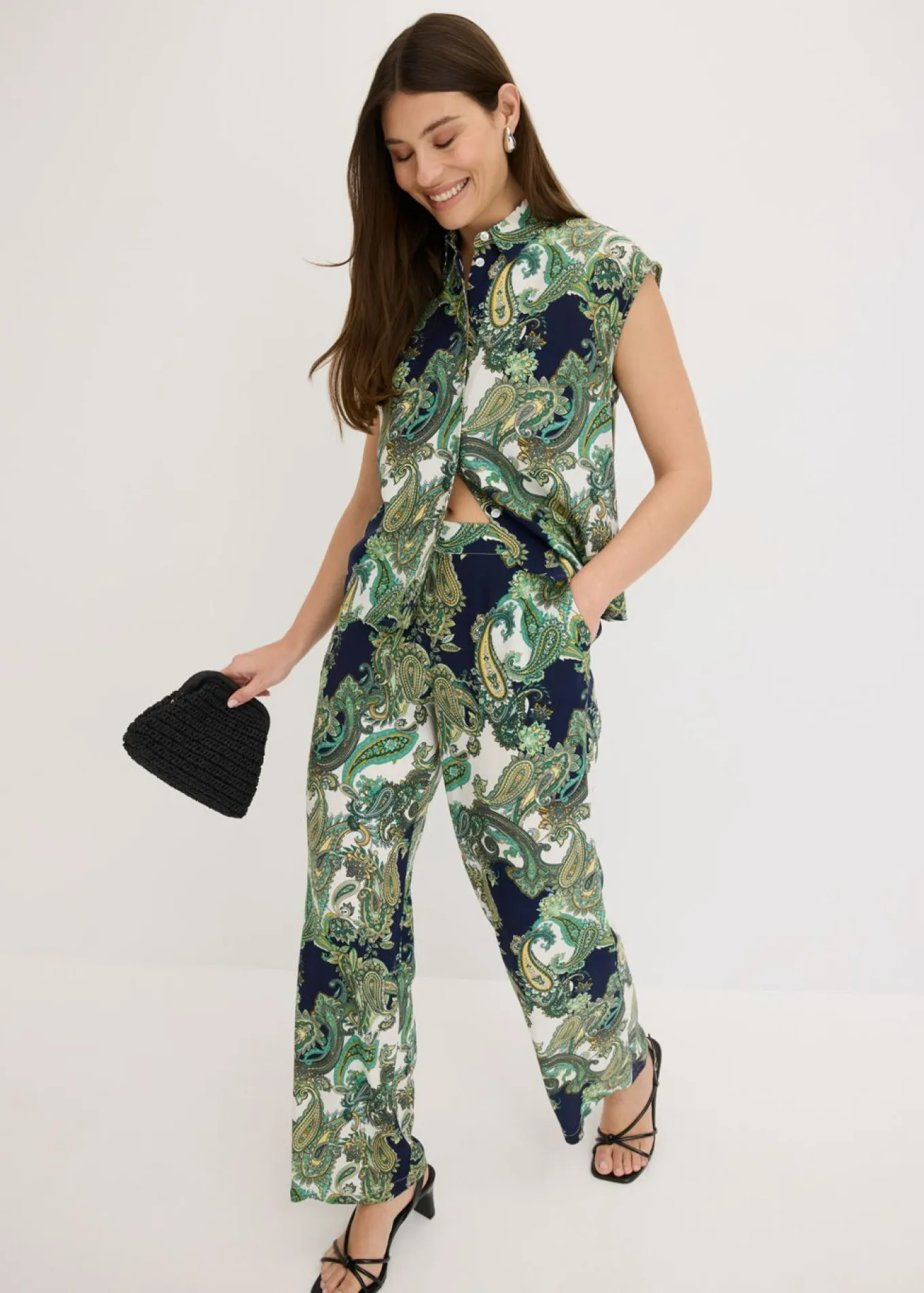 Blusa estampada de viscosa fluida